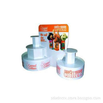 Round Custom Cardboard Counter Display Stands For Canning F
